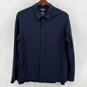 Duluth trading Company Mens Blue Standard Fit Long Sleeve Button Down‎ Size XL